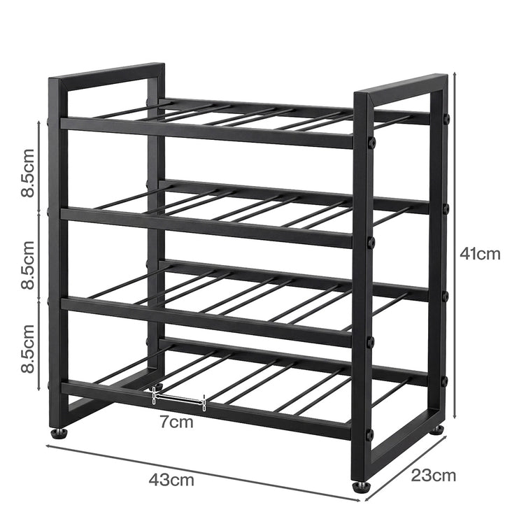 Levede Wine Rack 16 Bottle 4-Tier Metal Display Storage Organizer Adjustable Bar-2061251872504811522