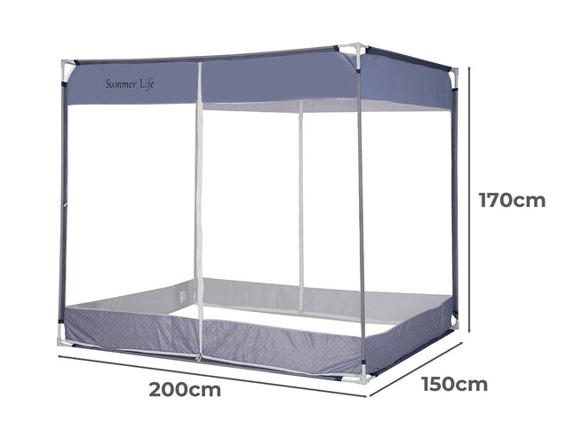 Dreamz Mosquito Bed Nets Foldable Canopy Square Blue-1973193961996685314