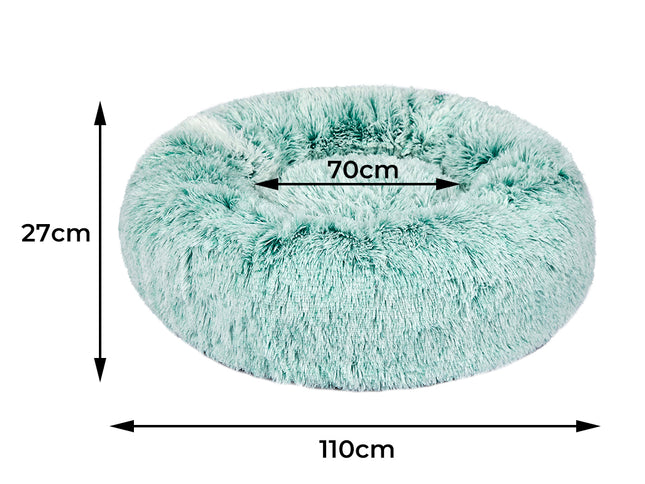 PaWz Pet Bed Cat Dog Donut Nest Calming XL Teal X-Large-1975420447797415938