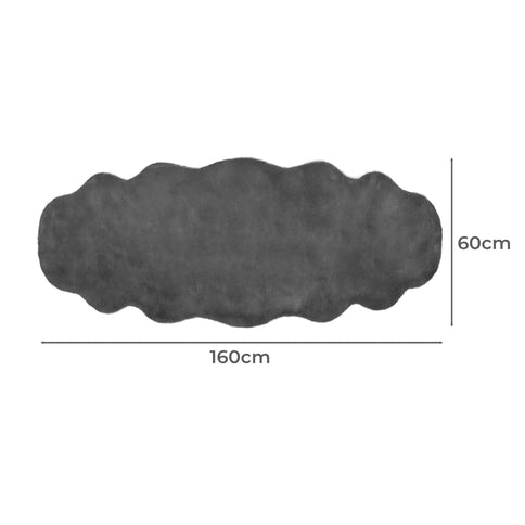 Marlow Floor Rug Area Rugs Cloud Fluffy 60X160cm Grey-1910113065987346434