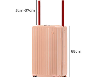 Slimbridge 26" Luggage Wide Handle Hard Case Pink-1910112245883473922