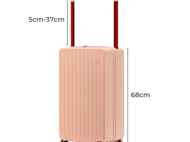 Slimbridge 26" Luggage Wide Handle Hard Case Pink-1910112245883473922