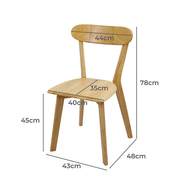 Levede 2x Dining Chairs Wooden Kitchen Chair-1975420499299274754