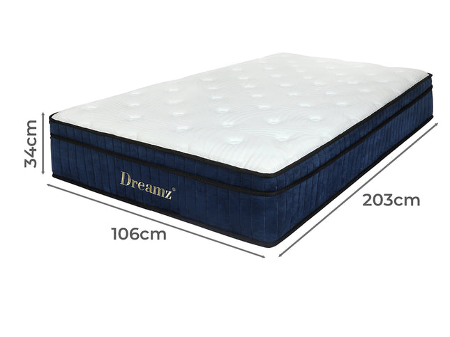 Dreamz 7 Zone Pocket Spring Mattress 34cm King Single-2006733415898025986