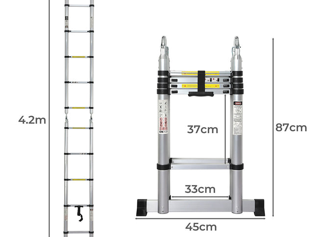 Traderight Folding Multi Purpose Ladder 10 Step-1975420320932302850