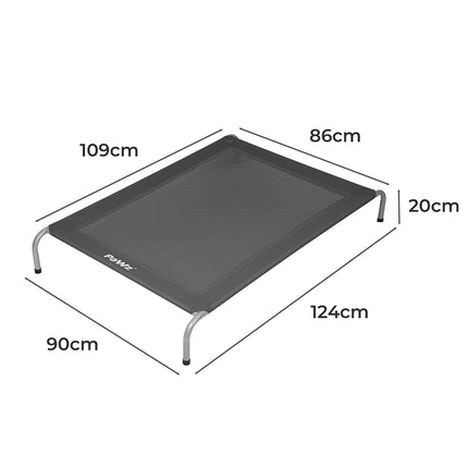 PaWz Elevated Trampoline Pet Bed Dog XL Grey X-Large-1973193689740218370