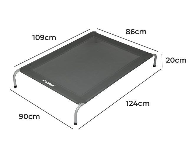 PaWz Elevated Trampoline Pet Bed Dog XL Grey X-Large-1973193689740218370
