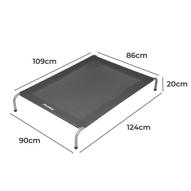 PaWz Elevated Trampoline Pet Bed Dog XL Grey X-Large-1973193689740218370
