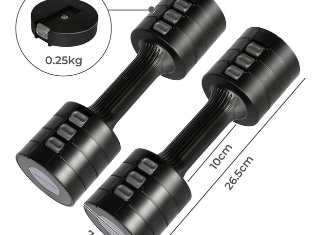 Centra A Pair Of 1KG To 5KG Dumbbells Black-1973193425528426498