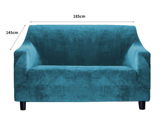Marlow Sofa Covers 2 Seater High Stretch Green Agate Green-1864183530884567042