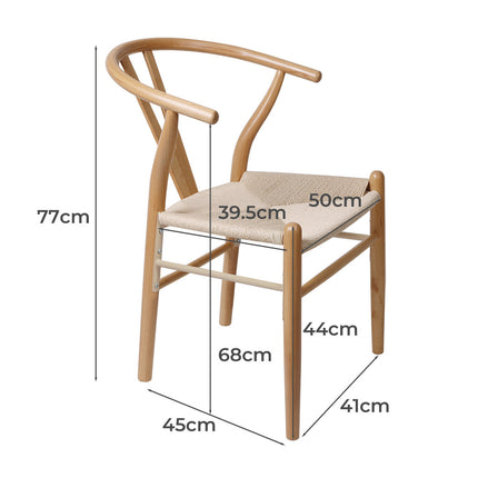 Levede 6x Dining Chairs Wooden Hans-2006732746172534786