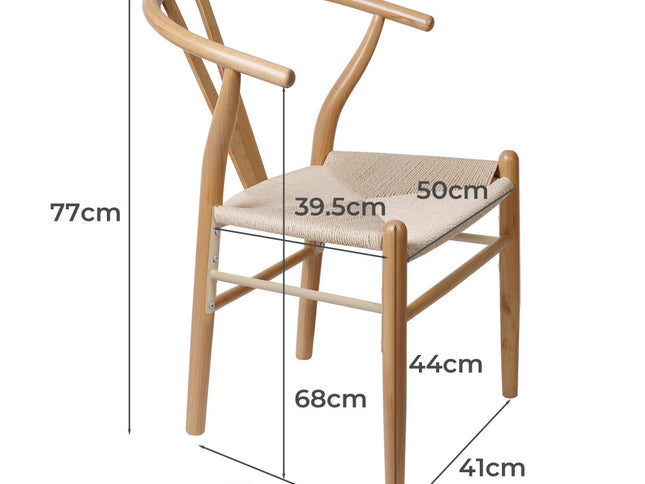 Levede 6x Dining Chairs Wooden Hans-2006732746172534786