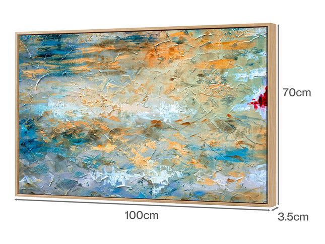 Yezi Modern Canvas Wall Art Large Framed Abstract Painting Decor 70x100cm-2061251858118348802