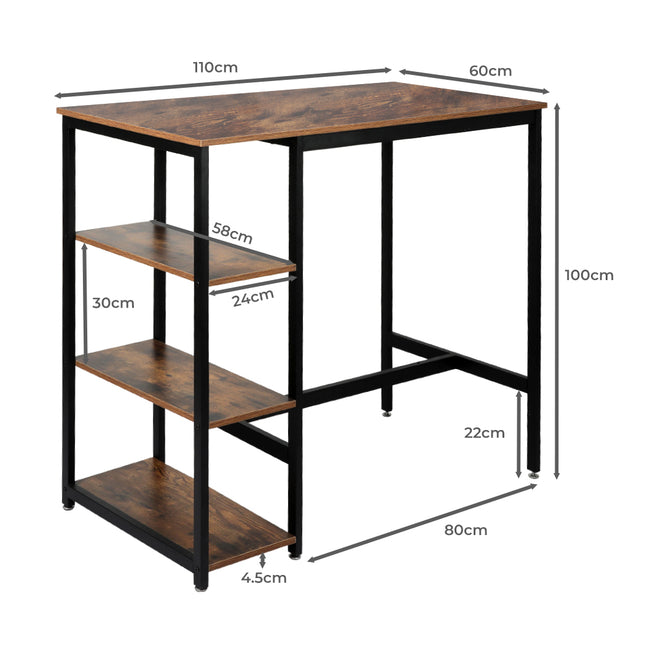 Levede High Bar Table Pub Industrial-1954802952535412738
