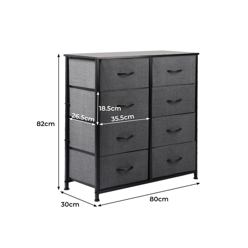 Levede Storage Cabinet Tower Chest Dark Grey-1917016725627473922