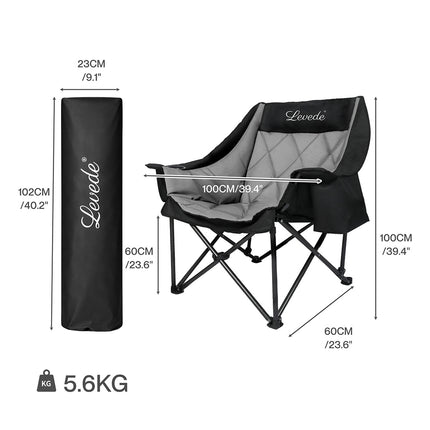 Levede Folding Camping Chair Extra Large Outdoor Portable Fishing Travel Seat-2050056782147096578