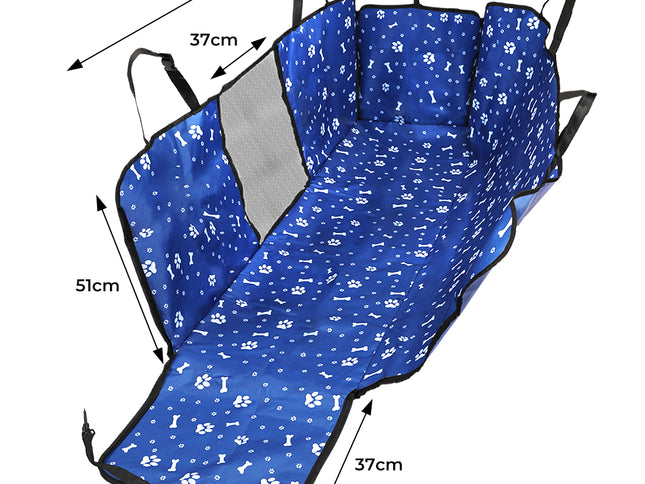 PaWz Pet Back Car Seat Cover Hammock Blue-1864184519150669826