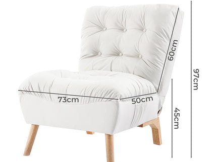 Levede Lounge Accent Chair Sofa Recliner Cream-1910113169913810946