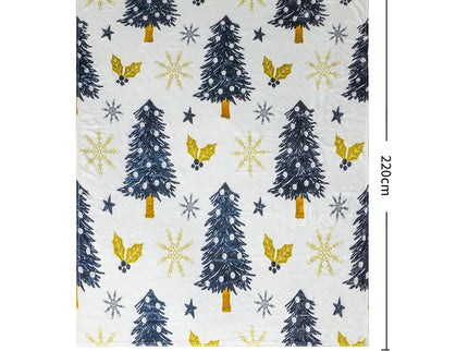 Santaco Throw Blanket Xmas Double Sided White Queen-1864184745634697218