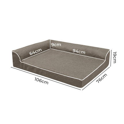 Pawz Orthopedic Dog Bed XL Coffee-1954802427345637378