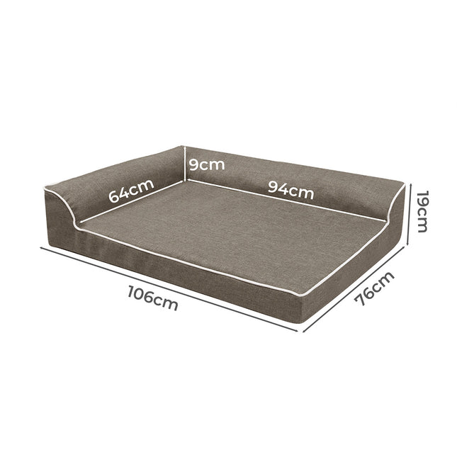 Pawz Orthopedic Dog Bed XL Coffee-1954802427345637378