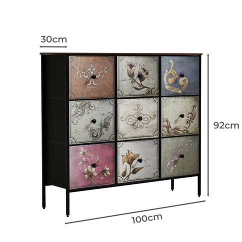 Levede 9 Chest of Drawers Storage Cabinet-1917016729624645634