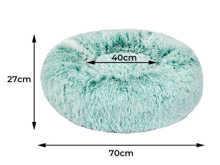 PaWz Pet Bed Cat Dog Donut Nest Calming M Teal Medium-1864184500314050562