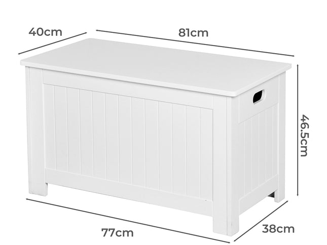 Levede Kids Toy Box Storage Chest Cabinet White-1973193727614783490