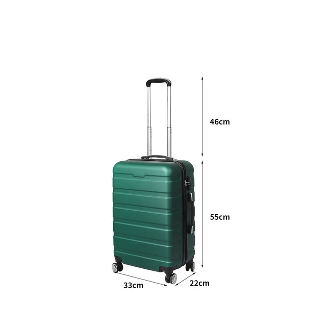 Slimbridge 20" Carry On Luggage Case Green 20 inch-1954802812672151554