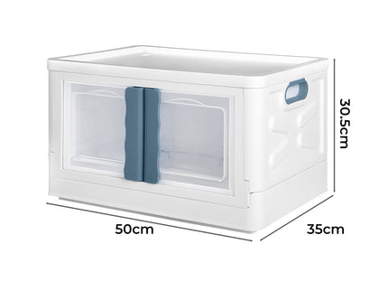 Storage Box Stackable Container 45L Blue-1864184614675943426