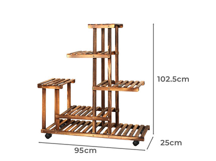 Levede 5-Tier Plant Stand Wood Wooden-1864184731810271234