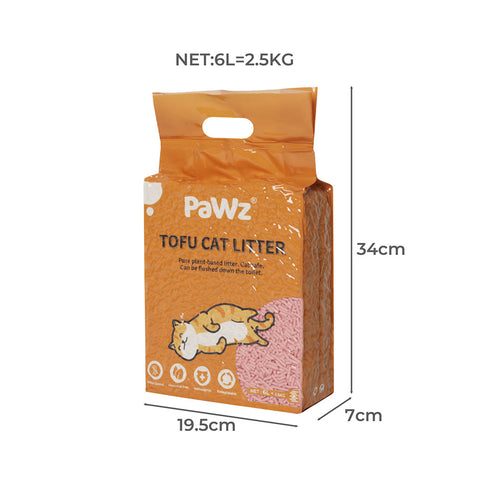 PaWz 2.5kg Tofu Cat Litter Clumping Watermelon x2-1910112215936143362