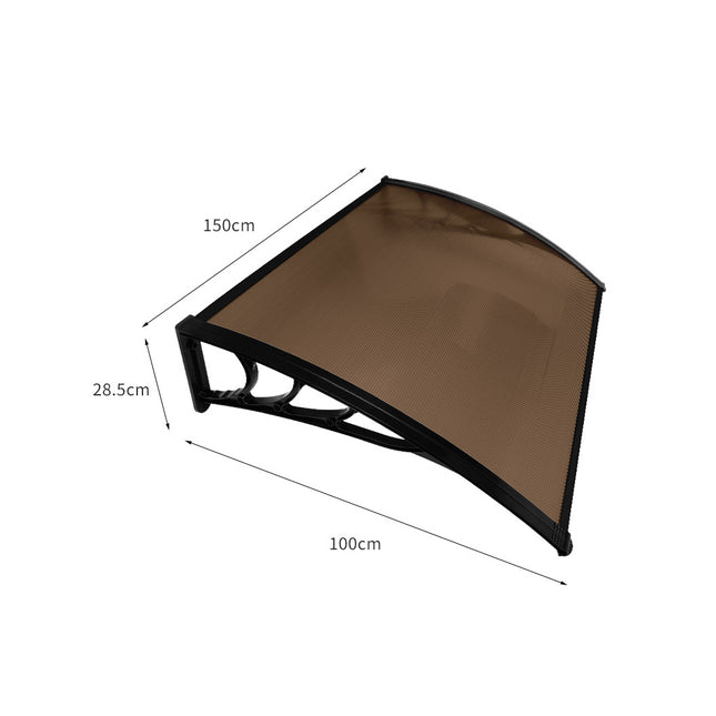 Mountview Window Door Awning Outdoor 1M X 1.5M Brown 1x1.5M-1973193987636465666