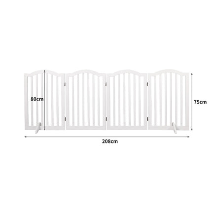 PaWz Wooden Pet Gate Dog Fence Safety White-1973193663785865218