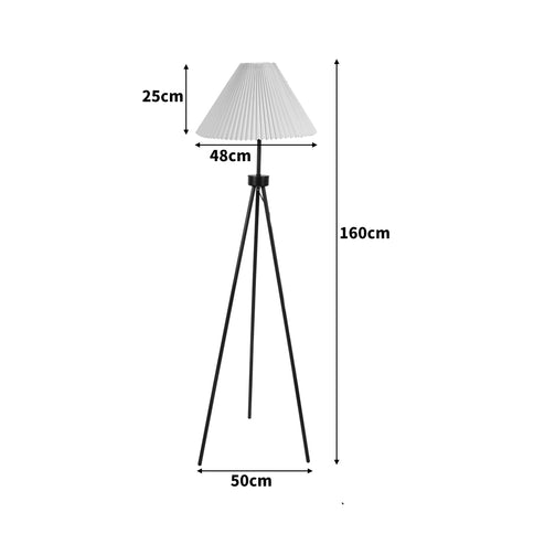 EMITTO Modern Tripod Floor Lamp Linen White-1848848548226011138