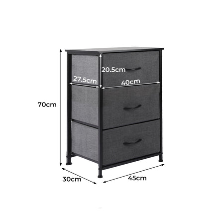 Levede Storage Cabinet Tower Chest Dark Grey-1973194073615503362