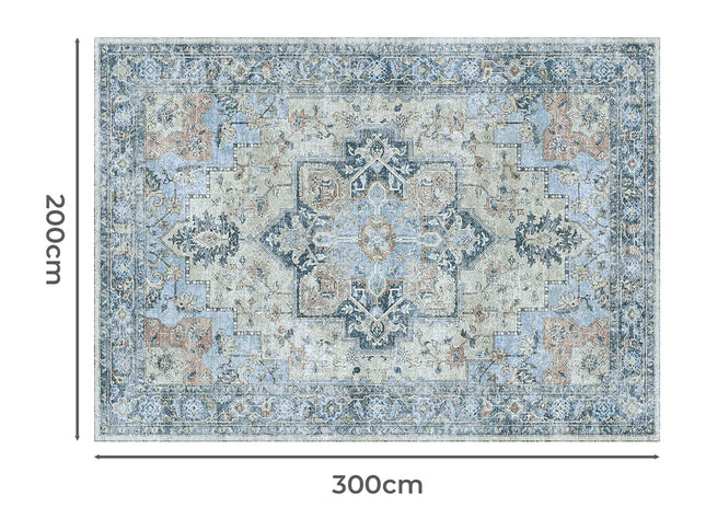 Marlow Floor Rug Vintage Polyester Washable Area Rugs-2029387291117621250