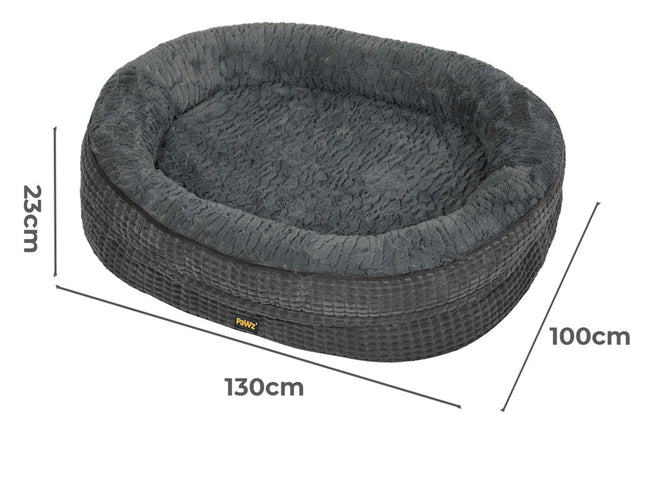 Pawz Orthopedic Plush Dog Bed Soft Washable Pet Bed Grey Cosy Cushion XXXL Size-2011971117224431618