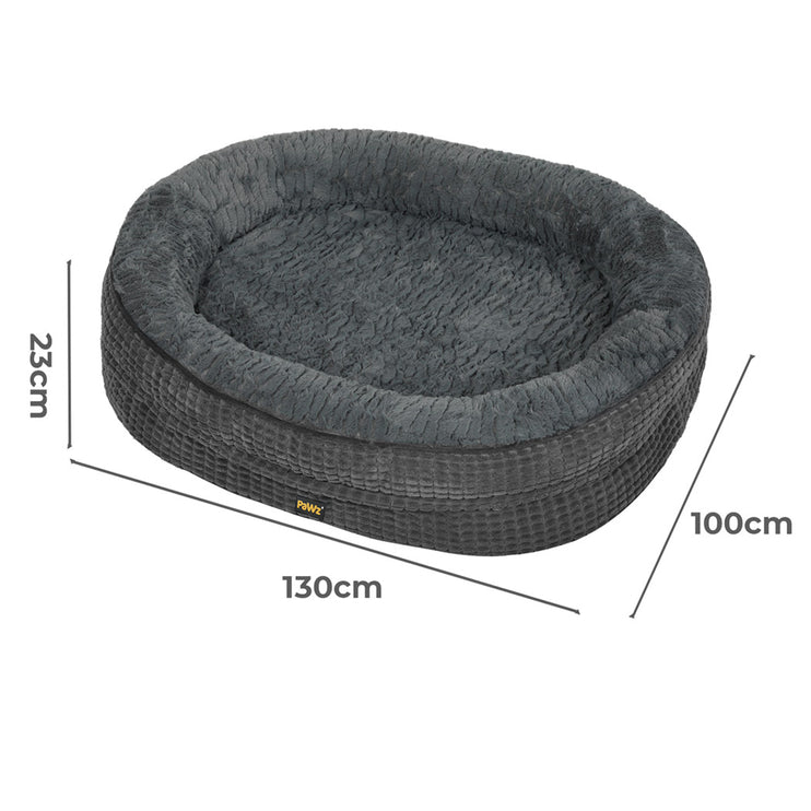 Pawz Orthopedic Plush Dog Bed Soft Washable Pet Bed Grey Cosy Cushion XXXL Size-2011971117224431618
