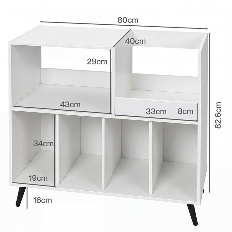 Levede Record Player Stand Vinyl Storage Cabinet Turntable Table 300+ Albums-2061251862174240770