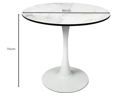 Levede Dining Table Kitchen 4 Person White-1910113298565697538