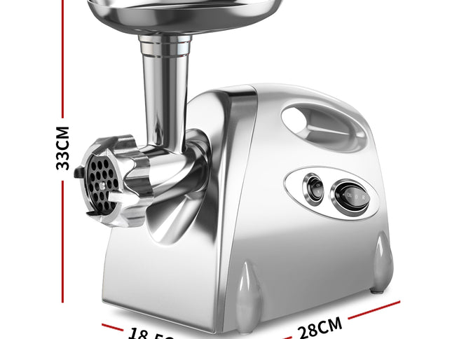 800W Electric Meat Grinder Mincer Sausage Silver-1973193959182307330