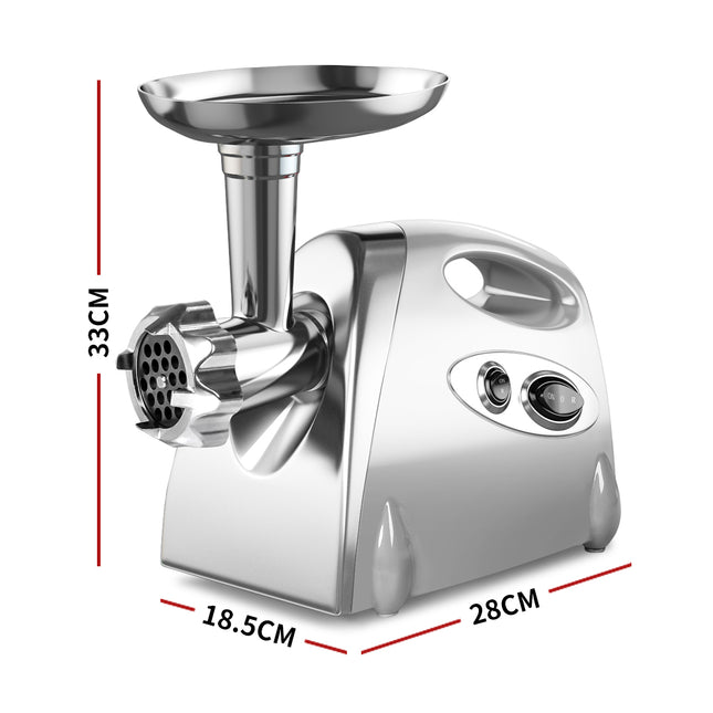 800W Electric Meat Grinder Mincer Sausage Silver-1973193959182307330