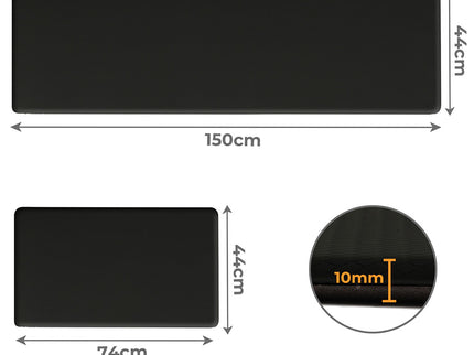 Marlow Kitchen Rug 2PCS Non Slip Anti Fatigue Mat Black-1910112283128893442