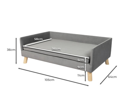 PaWz Pet Sofa Bed Dog Warm Soft Lounge Grey-1864184535252602882