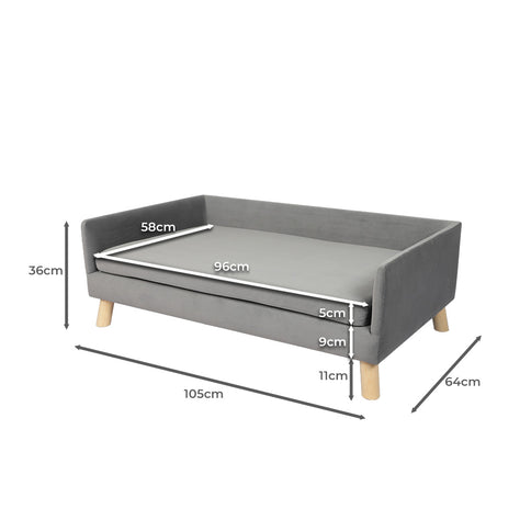 PaWz Pet Sofa Bed Dog Warm Soft Lounge Grey-1864184535252602882