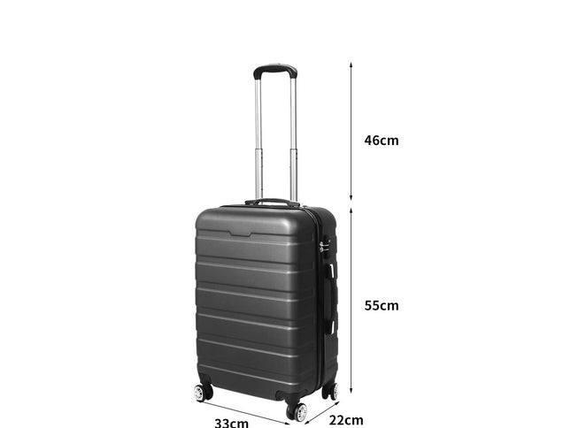 Slimbridge 20" Carry On Luggage Case Grey 20 inch-1973193938638606338