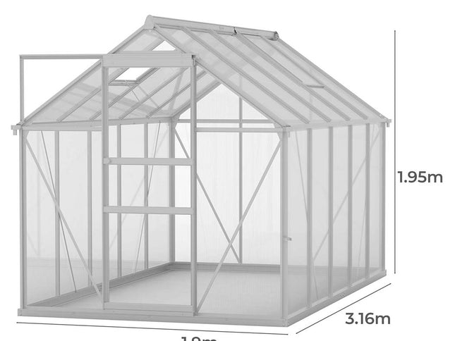 Lambu Greenhouse Aluminium Walk In Green-1973193781197017090