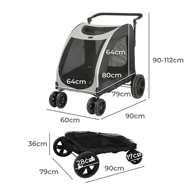 PaWz Pet Dog Stroller Pram Carrier Cat-1973193719742074882