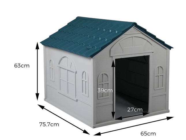 PaWz Dog Kennel Outdoor Indoor Pet Plastic L Blue-1973193644940857346
